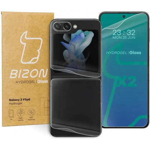 Folia hydrożelowa na tył i przód Bizon Glass Hydrogel Set Samsung Galaxy Z Flip 6 / 7 FE