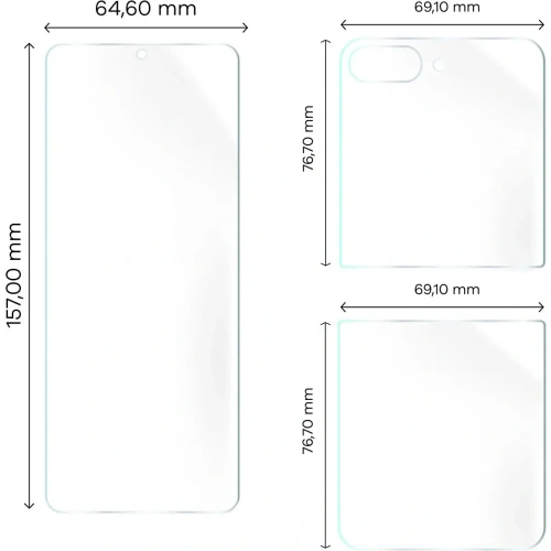 Folia hydrożelowa na tył i przód Bizon Glass Hydrogel Set Samsung Galaxy Z Flip 6 / 7 FE