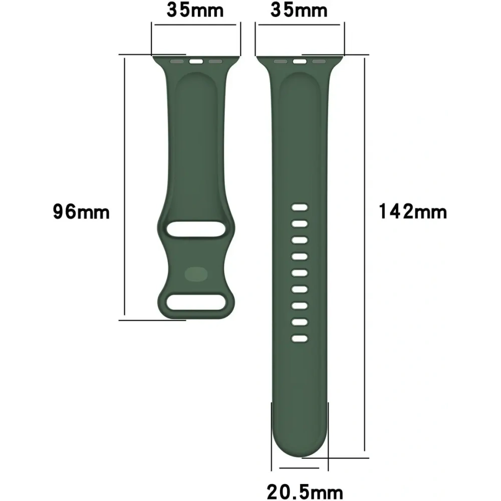 Hurtownia GSM - Bizon szíjóra szilikon Apple óra 44/45/46/49 mm sötétzöld - BIZ5529 - {ean13} - Hurt
