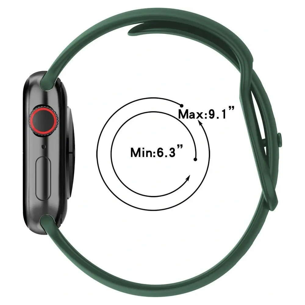 Hurtownia GSM - Bizon szíjóra szilikon Apple óra 44/45/46/49 mm sötétzöld - BIZ5529 - {ean13} - Hurt