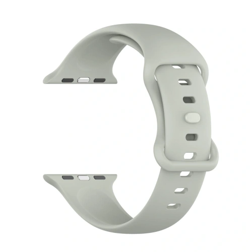 Pasek Bizon Strap Watch Silicone do Apple Watch 44/45/46/49 mm jasnoszary