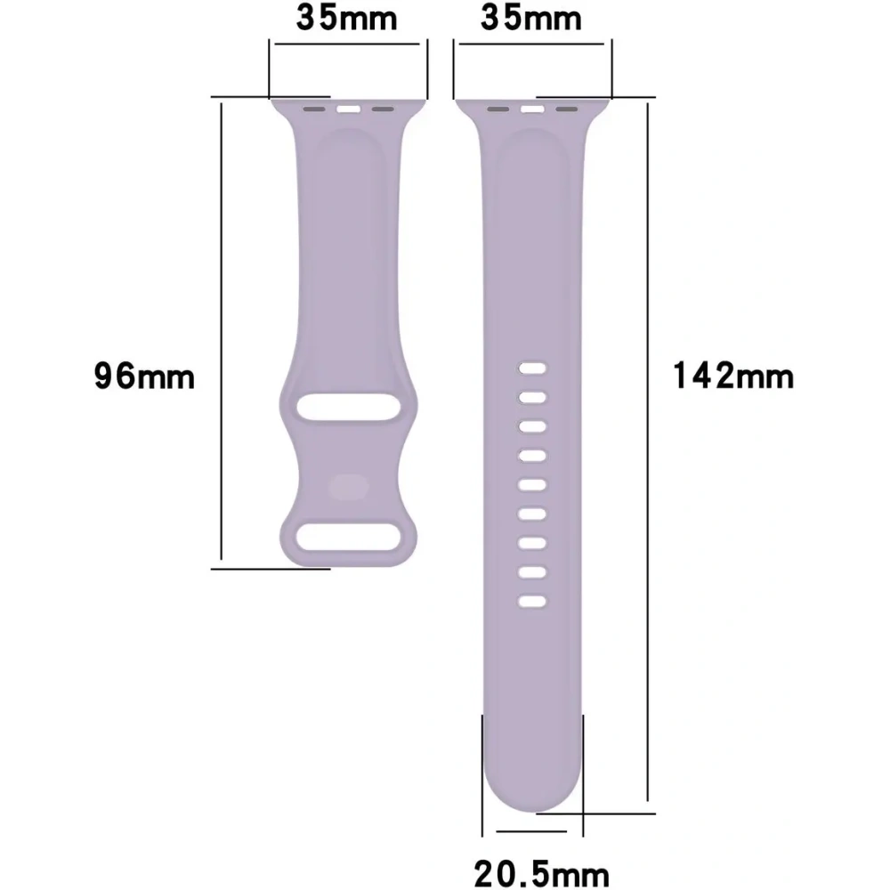 Wholesale Bizon Strap Watch Silicone Apple Watch 44/45/49 mm light purple - BIZ5866 - {ean13} - Hurt