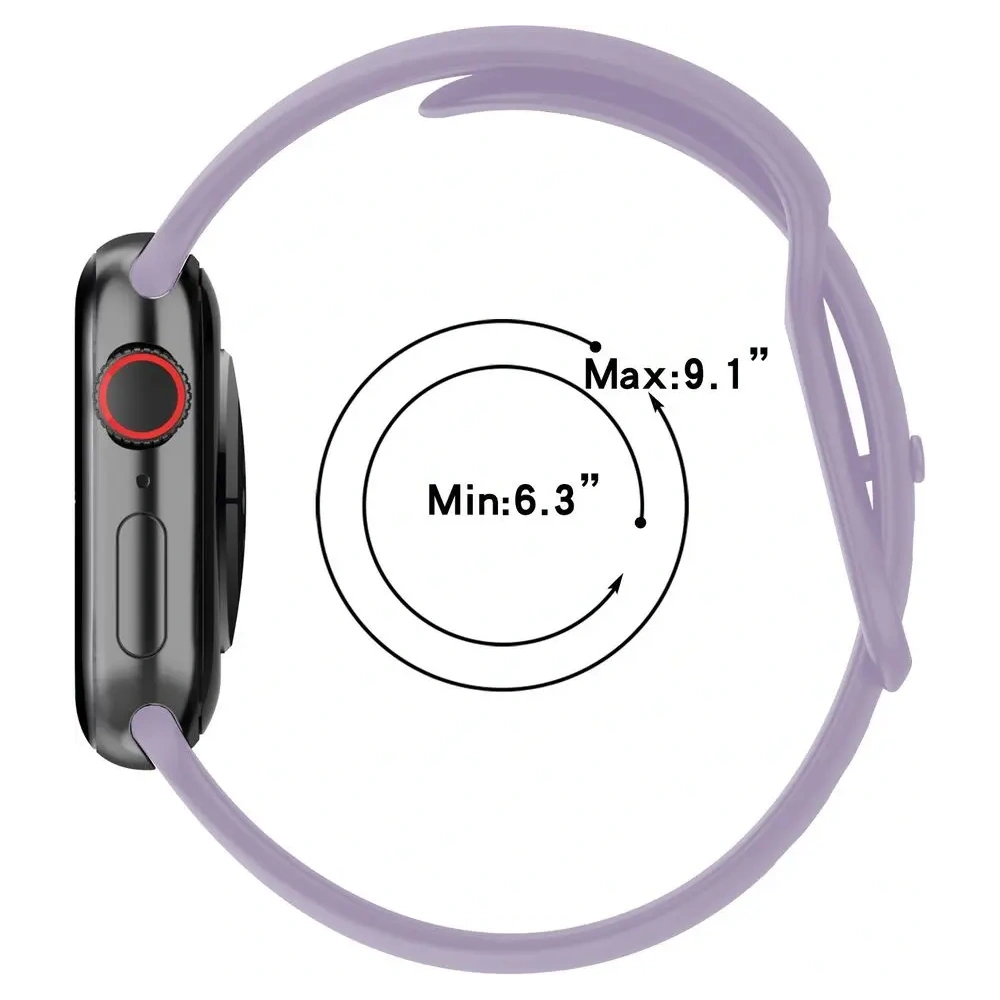 Wholesale Bizon Strap Watch Silicone Apple Watch 44/45/49 mm light purple - BIZ5866 - {ean13} - Hurt