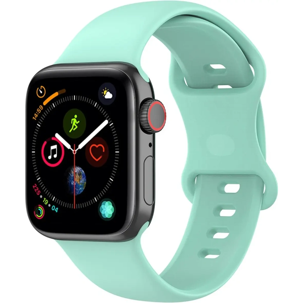 Hurtownia GSM - Ceas cu curea din silicon Bizon Apple Watch 44/45/46/49 mm mentă - BIZ5868 - {ean13} - Hurt
