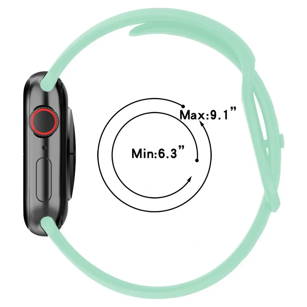 Hurtownia GSM - Ceas cu curea din silicon Bizon Apple Watch 44/45/46/49 mm mentă - BIZ5868 - {ean13} - Hurt
