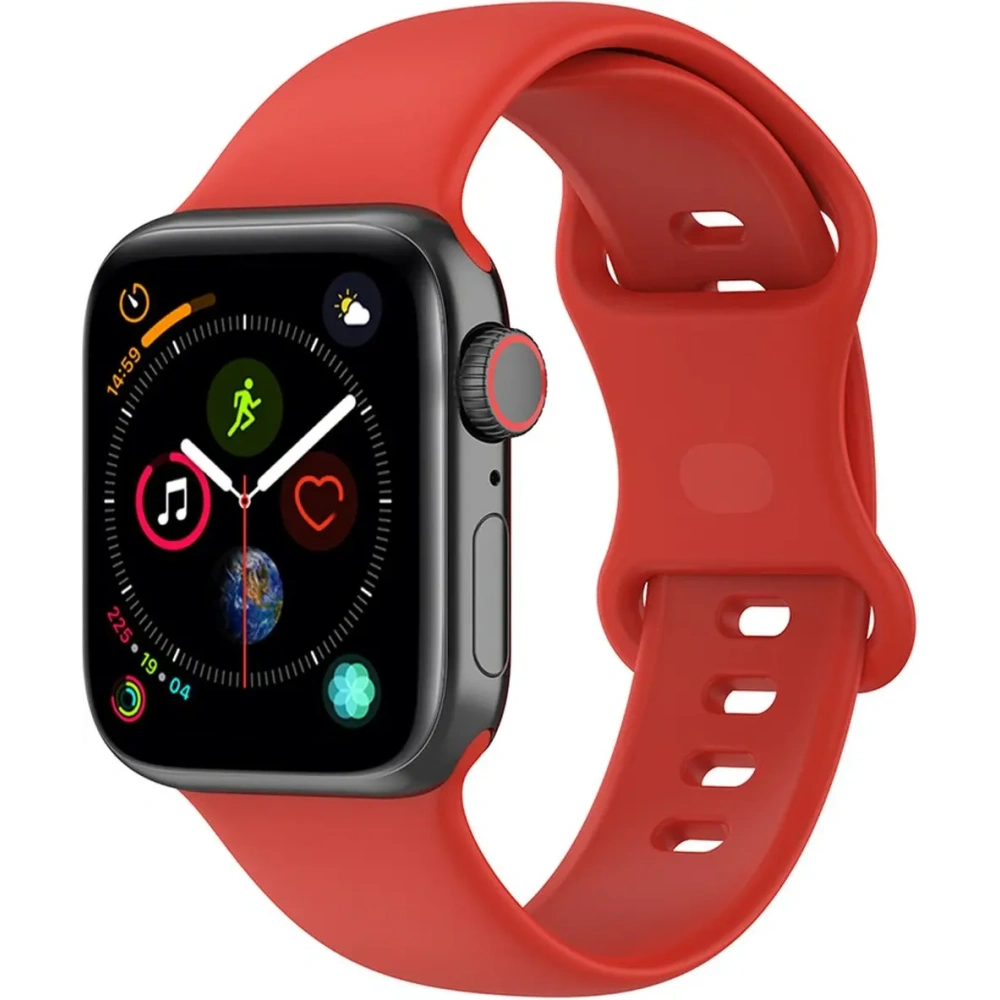 Hurtownia GSM - Bizon Strap Watch Silicone Apple Watch 44/45/46/49 mm roșu - BIZ5869 - {ean13} - Hurt