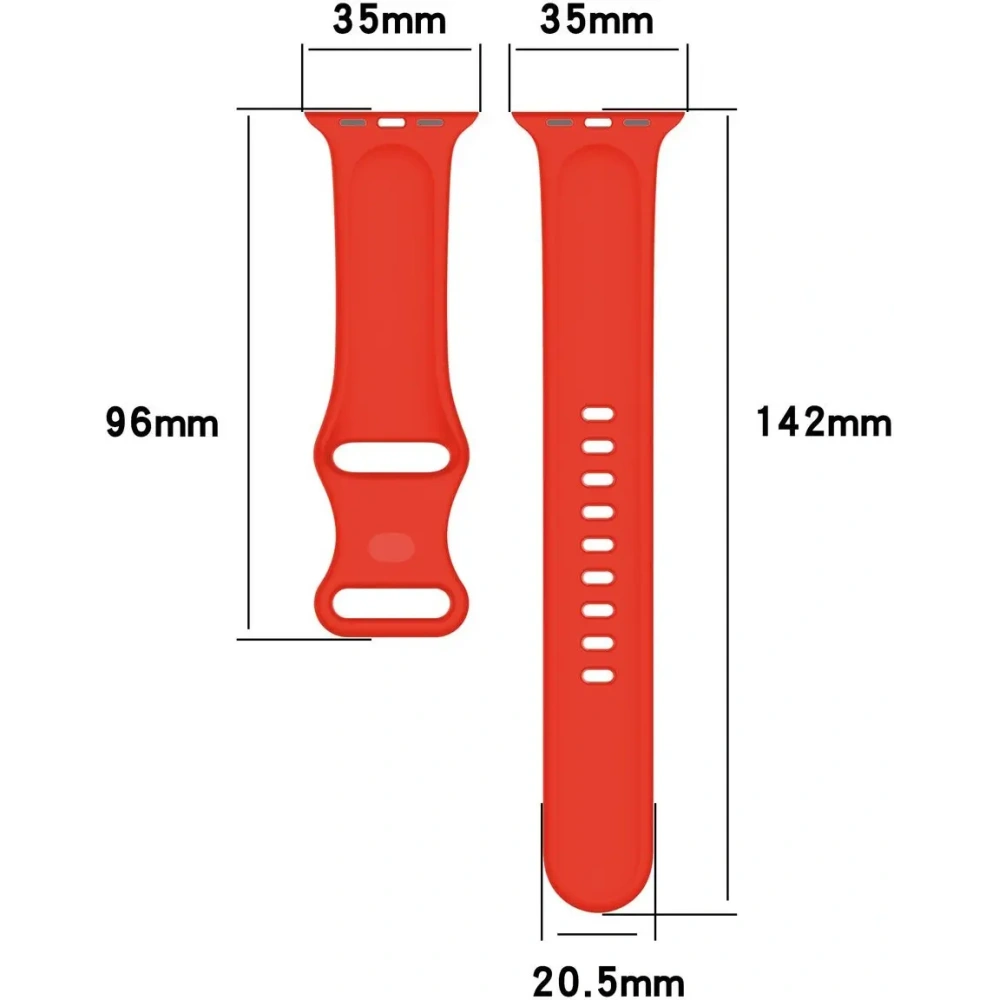 Hurtownia GSM - Bizon Strap Watch Silicone Apple Watch 44/45/46/49 mm roșu - BIZ5869 - {ean13} - Hurt