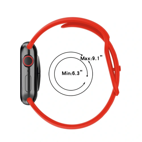 Pasek Bizon Strap Watch Silicone do Apple Watch 44/45/46/49 mm czerwony