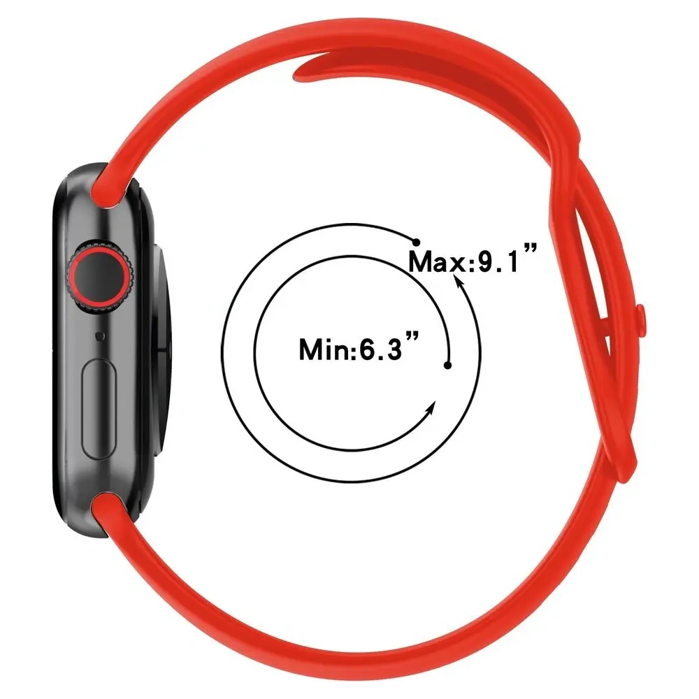 Hurtownia GSM - Bizon Strap Uhr Silikon Apple Uhr 44/45/46/49 mm rot - BIZ5869 - {ean13} - Hurt