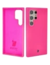 Silikonové pouzdro Bizon Soft Case pro Samsung Galaxy S24 Ultra neonově růžové