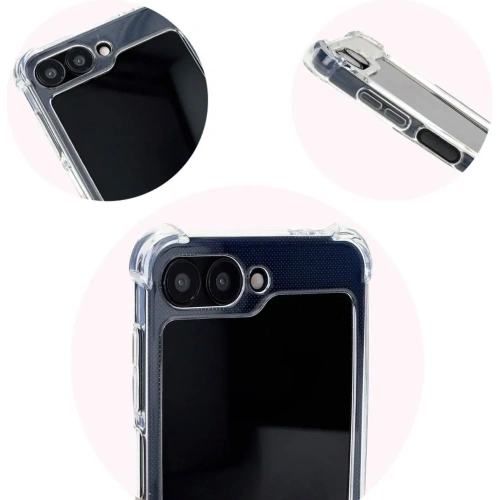 Elastyczne etui Bizon Case Salpa do Samsung Galaxy Z Flip6 / 7 FE przezroczyste