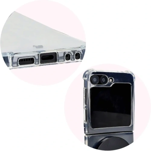 Elastyczne etui Bizon Case Salpa do Samsung Galaxy Z Flip6 / 7 FE przezroczyste