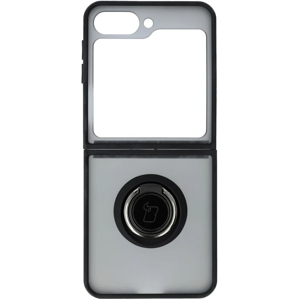Hurtownia GSM - Bizon Case Hybrid Ring Samsung Galaxy Z Flip6 füstös, fekete kerettel - BIZ5879 - {ean13} - Hurt