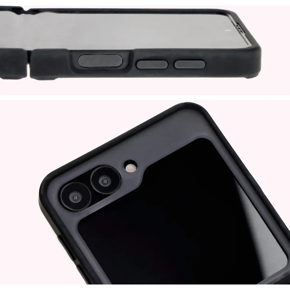 Hurtownia GSM - Bizon Case Hybrid Ring Samsung Galaxy Z Flip6 füstös, fekete kerettel - BIZ5879 - {ean13} - Hurt