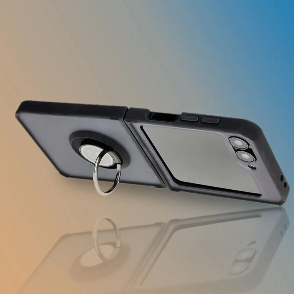 Hurtownia GSM - Bizon Case Hybrid Ring Samsung Galaxy Z Flip6 füstös, fekete kerettel - BIZ5879 - {ean13} - Hurt