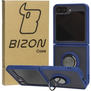 Hurtownia GSM - Bizon Case Hybrid Ring Samsung Galaxy Z Flip6 rauchig mit einem navyblauen Rahmen - BIZ5880 - {ean13} - Hurt