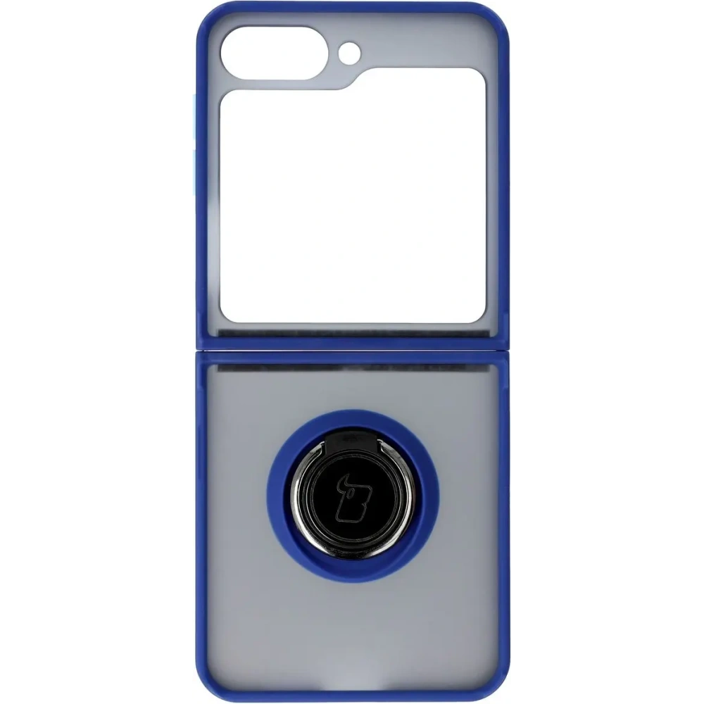 Hurtownia GSM - Bizon Case Hybrid Ring Samsung Galaxy Z Flip6 füstös színben, tengerészkék kerettel - BIZ5880 - {ean13} - Hurt
