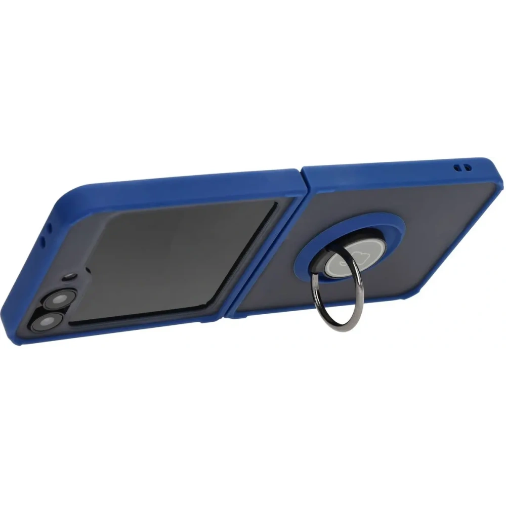 Hurtownia GSM - Bizon Case Hybrid Ring Samsung Galaxy Z Flip6 rauchig mit einem navyblauen Rahmen - BIZ5880 - {ean13} - Hurt