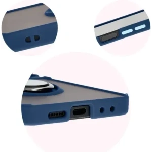 Hurtownia GSM - Bizon Case Hybrid Ring Samsung Galaxy Z Flip6 füstös színben, tengerészkék kerettel - BIZ5880 - {ean13} - Hurt