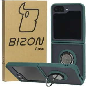 Hurtownia GSM - Bizon Case Hybrid Ring Samsung Galaxy Z Flip6 rauchig mit einem dunkelgrünen Rahmen - BIZ5881 - {ean13} - Hurt