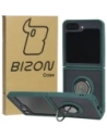 Hurtownia GSM - Bizon Case Hybrid Ring Samsung Galaxy Z Flip6 rauchig mit einem dunkelgrünen Rahmen - BIZ5881 - {ean13} - Hurt
