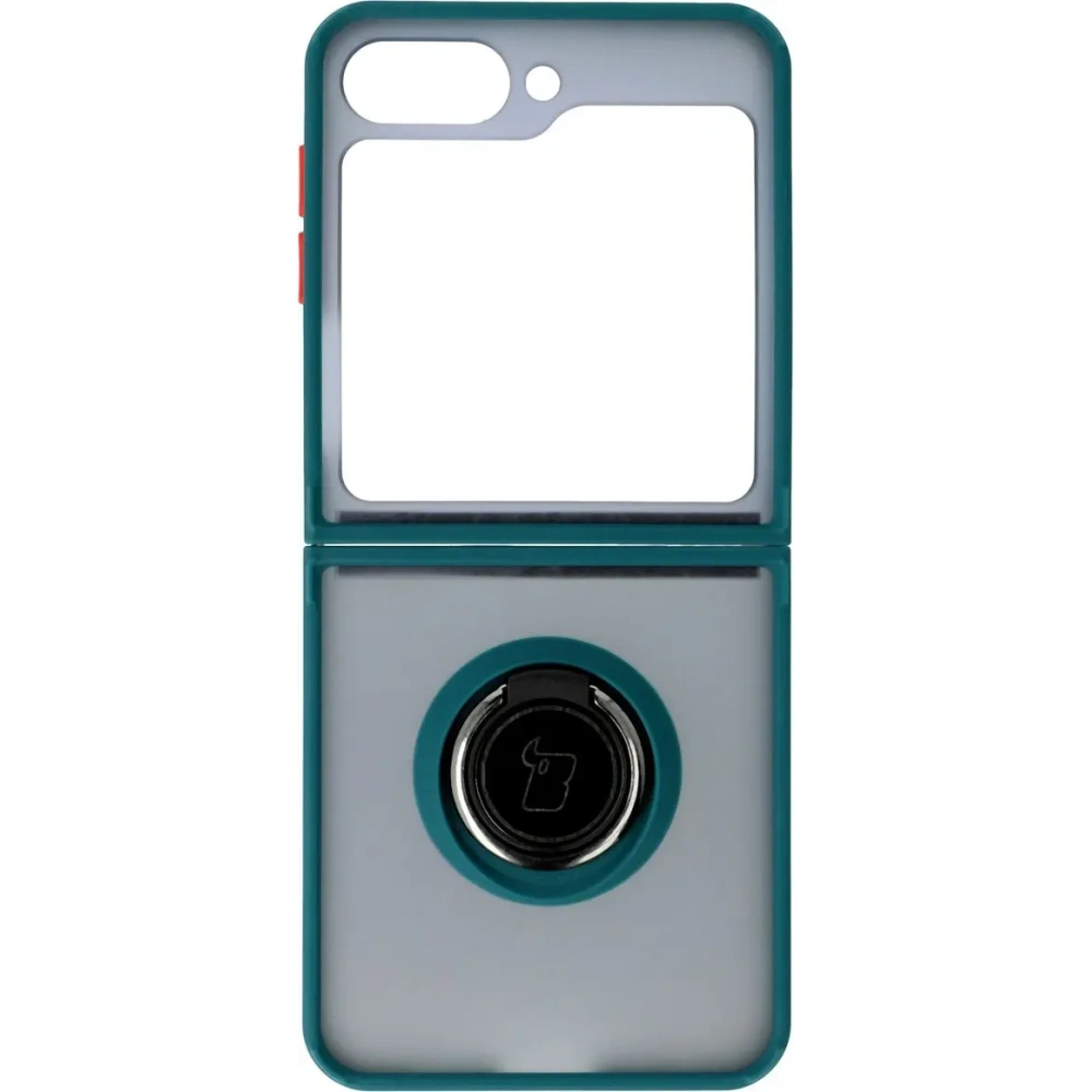 Hurtownia GSM - Bizon Case Hybrid Ring Samsung Galaxy Z Flip6 rauchig mit einem dunkelgrünen Rahmen - BIZ5881 - {ean13} - Hurt