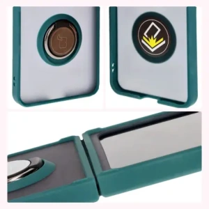 Hurtownia GSM - Bizon Case Hybrid Ring Samsung Galaxy Z Flip6 füstös színben, sötétzöld kerettel - BIZ5881 - {ean13} - Hurt