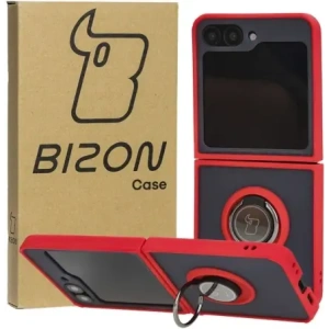 Hurtownia GSM - Bizon Case Hybrid Ring Samsung Galaxy Z Flip6 rauchig mit einem roten Rahmen - BIZ5557 - {ean13} - Hurt