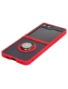 Hurtownia GSM - Bizon Case Hybrid Ring Samsung Galaxy Z Flip6 rauchig mit einem roten Rahmen - BIZ5557 - {ean13} - Hurt