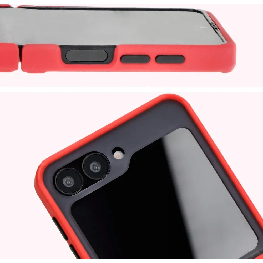 Hurtownia GSM - Bizon Case Hybrid Ring Samsung Galaxy Z Flip6 füstös piros kerettel - BIZ5557 - {ean13} - Hurt