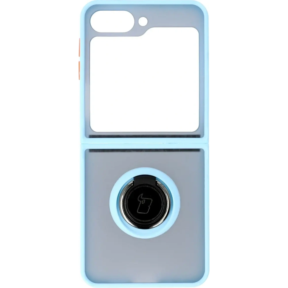 Hurtownia GSM - Bizon Case Hybrid Ring Samsung Galaxy Z Flip6 rauchig mit einem hellblauen Rahmen - BIZ5883 - {ean13} - Hurt