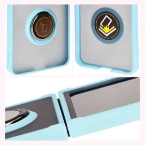 Hurtownia GSM - Bizon Case Hybrid Ring Samsung Galaxy Z Flip6 füstös színű, világoskék kerettel - BIZ5883 - {ean13} - Hurt