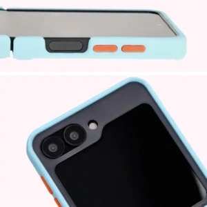 Hurtownia GSM - Bizon Case Hybrid Ring Samsung Galaxy Z Flip6 füstös színű, világoskék kerettel - BIZ5883 - {ean13} - Hurt