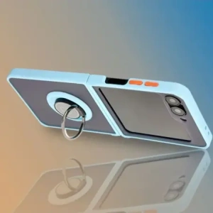 Hurtownia GSM - Bizon Case Hybrid Ring Samsung Galaxy Z Flip6 füstös színű, világoskék kerettel - BIZ5883 - {ean13} - Hurt