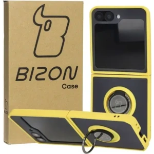 Hurtownia GSM - Bizon Case Hybrid Ring Samsung Galaxy Z Flip6 rauchig mit einem gelben Rahmen - BIZ5884 - {ean13} - Hurt