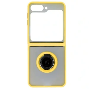 Hurtownia GSM - Bizon Case Hybrid Ring Samsung Galaxy Z Flip6 rauchig mit einem gelben Rahmen - BIZ5884 - {ean13} - Hurt