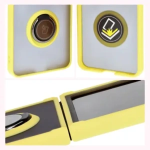 Hurtownia GSM - Bizon Case Hybrid Ring Samsung Galaxy Z Flip6 füstszínű, sárga kerettel - BIZ5884 - {ean13} - Hurt