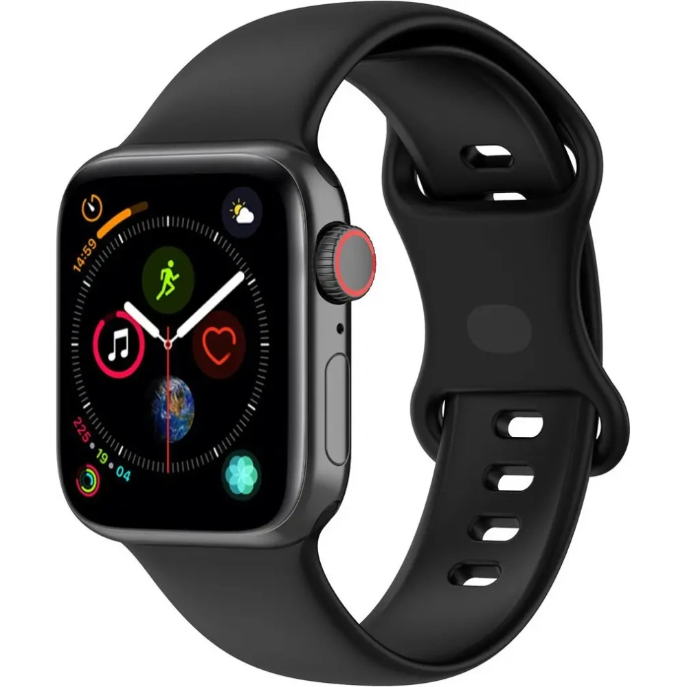 Hurtownia GSM - Bizon szíjas óra szilikon Apple óra 38/40/41/42 mm fekete - BIZ5885 - {ean13} - Hurt