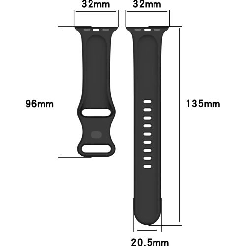 Pasek Bizon Strap Watch Silicone do Apple Watch 38/40/41/42 mm czarny