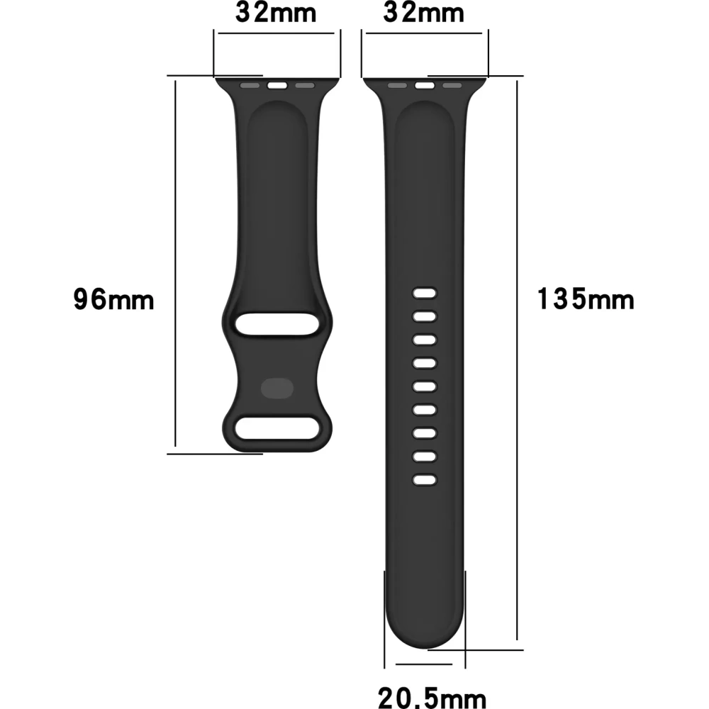 Hurtownia GSM - Bizon szíjas óra szilikon Apple óra 38/40/41/42 mm fekete - BIZ5885 - {ean13} - Hurt