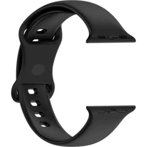 Hurtownia GSM - Ceas cu curea din silicon Bizon Apple Watch 38/40/41/42 mm negru - BIZ5885 - {ean13} - Hurt