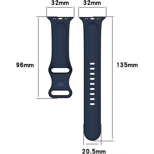 Pasek Bizon Strap Watch Silicone do Apple Watch 38/40/41/42 mm granatowy
