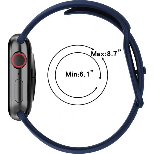 Pasek Bizon Strap Watch Silicone do Apple Watch 38/40/41/42 mm granatowy