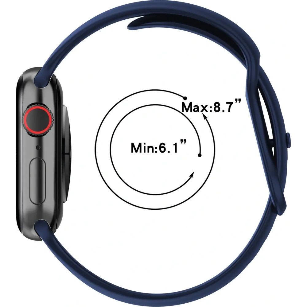 Hurtownia GSM - Bizon strapás óra szilikon Apple óra 38/40/41/42 mm tengerészkék - BIZ5886 - {ean13} - Hurt