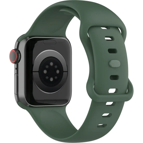 Pasek Bizon Strap Watch Silicone do Apple Watch 38/40/41/42 mm ciemnozielony