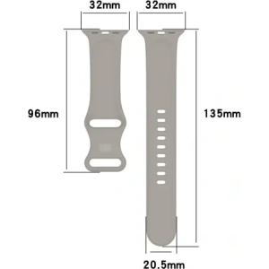 Hurtownia GSM - Ceas cu curea din silicon Bizon Apple Watch 38/40/41/42 mm gri deschis - BIZ5888 - {ean13} - Hurt