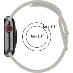 Hurtownia GSM - Ceas cu curea din silicon Bizon Apple Watch 38/40/41/42 mm gri deschis - BIZ5888 - {ean13} - Hurt