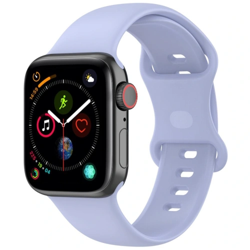 Pasek Bizon Strap Watch Silicone do Apple Watch 38/40/41/42 mm jasnofioletowy