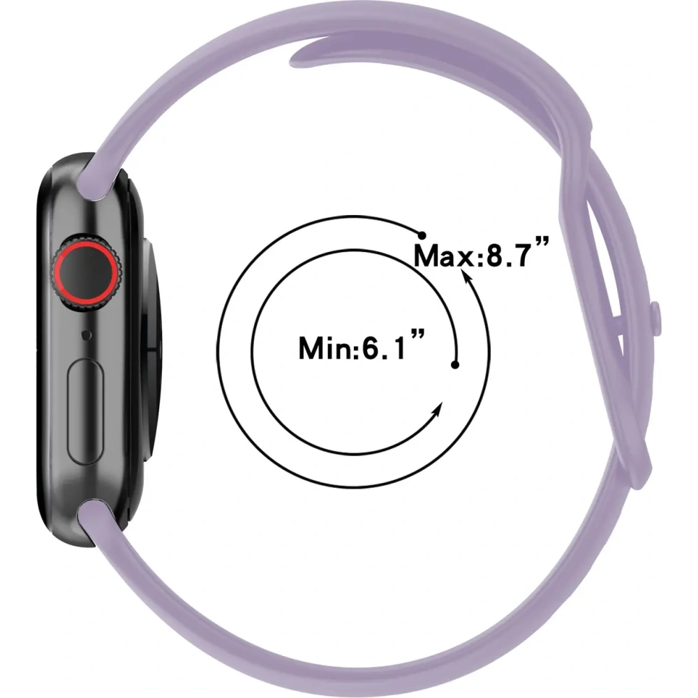 Hurtownia GSM - Bizon Strap Watch Silicone Apple Watch 38/40/41/42 mm violet deschis - BIZ5889 - {ean13} - Hurt