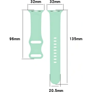 Hurtownia GSM - Ceas cu curea din silicon Bizon Apple Watch 38/40/41/42 mm mentă - BIZ5890 - {ean13} - Hurt